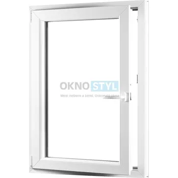 Okno OKNOSTYL.cz plastové okno 800 x 1200 cm REHAU Smartline+ jednokřídlé otvíravo-sklopné levé Bílá