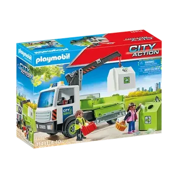 Stavebnice Playmobil Playmobil® City Action 71431 Vůz na přepravu skla s kontejnerem (71431-PL)