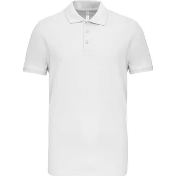 Kariban Mike - Men's Short-sleeved Polo Shirt, bílá (White)