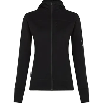 Dámská mikina ICEBREAKER Wmns 300 RealFleece Descender LS Zip Hood, Black velikost: M