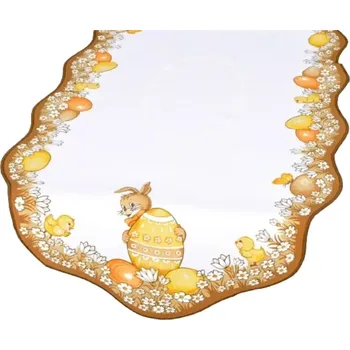 ubrus Dekortextil ubrus Zajíc hnědý, ovál 42x85 cm