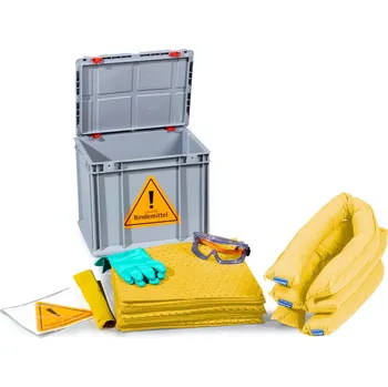 Sorbent DENSORB® sorpční havarijní sada v mobilní stohovatelné euro nádobě, provedení Speciál