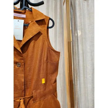 Dámské šaty Lněné vestové šaty Madlen skořicové VADA Velikost: S