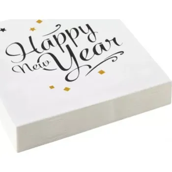Papírový ubrousek Papírové party ubrousky Happy New Year 20 ks (Papírové party ubrousky Happy New Year 20 ks)