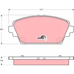 Sada brzdových destiček, kotoučová brzda LUCAS GDB3291