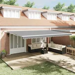 vidaXL Rám markýzy s LED pásovými světly Bílá 600 × 300 cm Hliník [313224]