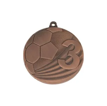 Fotbalová Medaile s umístěním MS50001 - 50 mm, Bronz