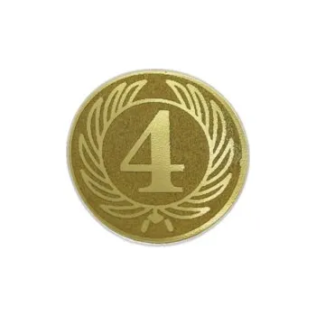 Emblém 4. místo Ø25 mm, Barva Zlato