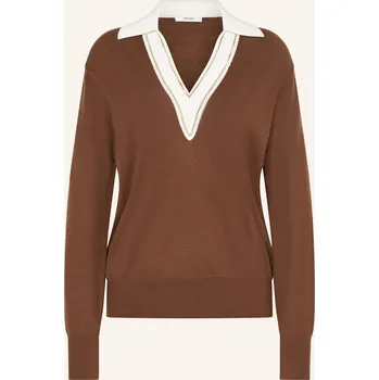 Dámský svetr Reiss Dámská Úpletová Polokošile, hnědá / režná, 38