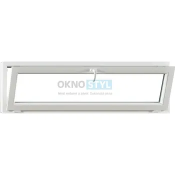 Okno OKNOSTYL.cz plastové okno 1800 x 550 cm REHAU Smartline+ sklopné Bílá