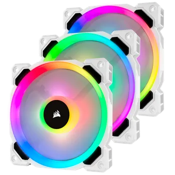PC ventilátor Corsair LL120 RGB 120mm Dual Light Loop White RGB LED PWM Fan - Triple Pack with Lighting Node PRO CO-9050092-WW