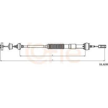 Spojkové lanko Tazne lanko, ovladani spojky COFLE 11.3235