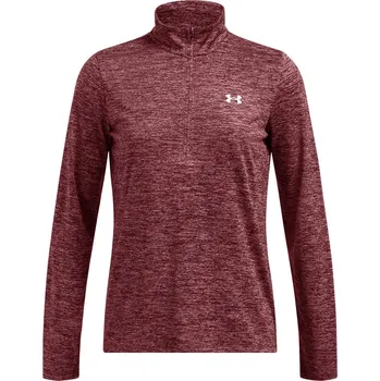 Dámská mikina Dámská funkční mikina na zip Under Armour TECH 1/2 ZIP- TWIST W červená 1384225-625 - XS | UK 12 | US 13