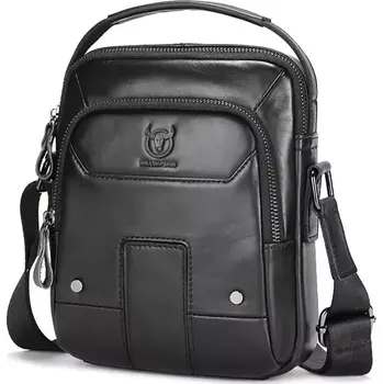 Bullcaptain kožená taška přes rameno Menard Černá