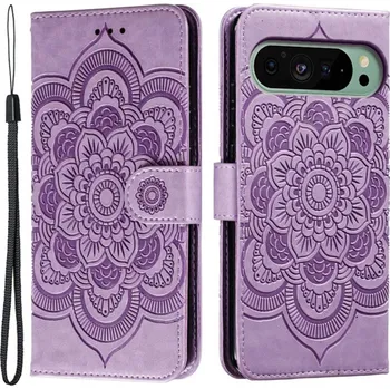 Pouzdro na mobilní telefon Mandala knížkové pouzdro na Google Pixel 10 Pro/Pixel 10/9 Pro/9 - fialové