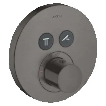 Vodovodní baterie Axor ShowerSelect Termostat pod omítku pro 2 spotřebiče, kartáčovaný černý chrom