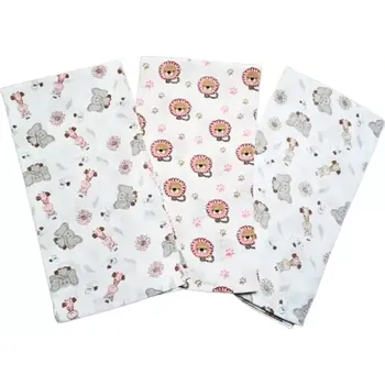 látková plena Prem bavlněná plena Trio žirafky 70x70 cm, 3 ks