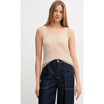 Top s vlnou United Colors of Benetton 109PDH01F béžová 80X, vel. M