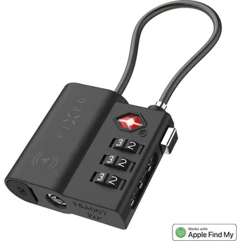 Lokátor Smart tracker FIXED Tag Lock s podporou Find My a TSA, černý