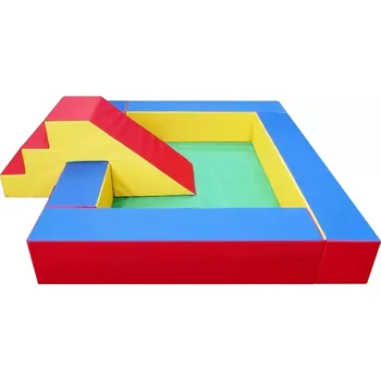 Dětská ohrádka Molitanový bazén se skluzem PlaySoft 210x180 cm + DOPRAVA ZDARMA