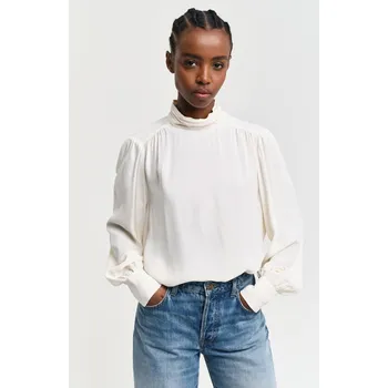 Dámská košile HALENKA GANT MOCK NECK BLOUSE CREAM