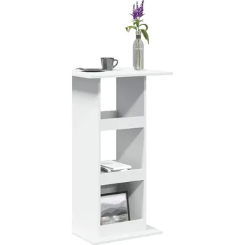 Jídelní stůl zahrada-XL Barový stůl s úložným prostorem bílý 60x60x102 cm kompozit 854328