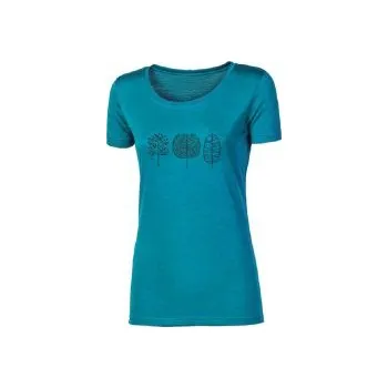 Dámské tričko Progress VINKA "TREES" zelený melír XL; Zelená triko + DÁREK DLE VÝBERU!