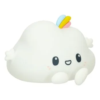 Noční světlo LED noční silikonová lampička Cloud, 3 režimy svícení, časovač, bílá