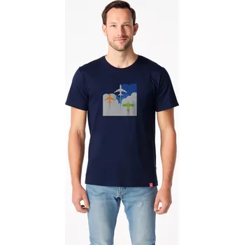 CityZen - KAŠPAR Pánské tričko AGEN navy Letadla XXL
