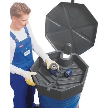 Sud FALCON sudový trychtýř z polyethylenu, šestihranný, bez sítka, s víkem, objem 22 l