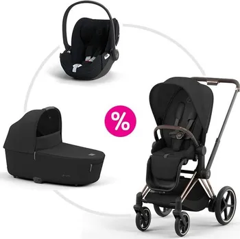 Kočárek Cybex ePriam 4.0 set podvozek + sportovní sezení + korba + autosedačka 2025 - Sepia Black