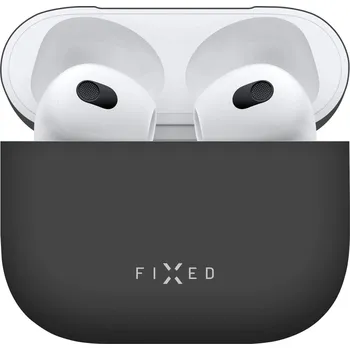 Příslušenství pro sluchátka Ultratenké silikonové pouzdro FIXED Silky pro Apple Airpods 3, černé