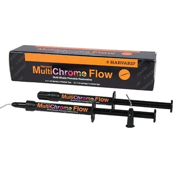 Harvard MultiChrome Flow, 2 x 1 ml syringes Světlem vytvrzované, barevně přizpůsobivé kompozity