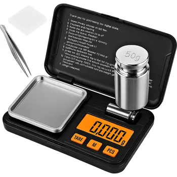 Laboratorní váha Digitální váha Nakida MS-1450 (mikrováha) 0,001g do 50g (Digitální mikrováha, klenotnická a šperkařská váha Nakida MS-1450 do 50g s přesností 0,001g. Vhodná na zlato, stříbro, šperky, mince, bylinky i léky. Precizní kapesní váha s funkcí TARA a kalibrační