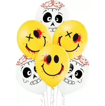 Balónek Latexové balonky Halloween - Krvaví smajlíci 30 cm - 6 ks