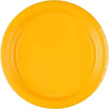 Talíř Papírové talíře žluté 23 cm - 8 ks