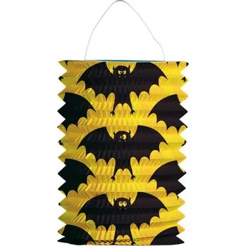 Závěsný lampion válec netopýr 16 x 22 cm