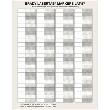 Pásek do tiskárny Brady LAT-57-361-2.5 / 089402, LaserTab Laser Printable Labels, 9.53 mm x 45.72 mm