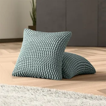 Napínací potah decoDoma napínací potah bielastický COSTINA mátová povlaky na polštářky 2 ks ( 40 x 40 cm)