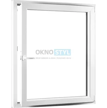 Okno OKNOSTYL.cz plastové okno 1100 x 1400 cm REHAU Smartline+ jednokřídlé otvíravo-sklopné pravé Bílá