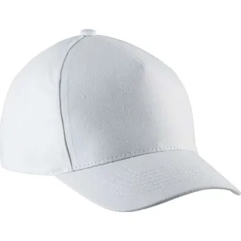 Čepice K-up Kids' Cotton Cap - 5 Panels, bílá (White)