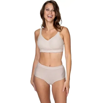 Souprava dámského spodního prádla Bezešvá podprsenka bez kostic ComfyBra Logomania Timo 012841 sv.káva velikost 75J