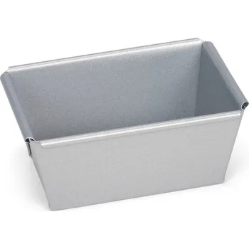 Nádoba na pečení PATISSE SILVER-TOP 9 x 5,5 x 3 cm - ocelová mini forma na chléb s nepřilnavým povrchem, stříbrná