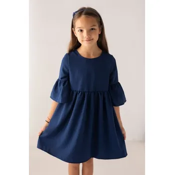 Dívčí šaty Boho dívčí šaty elegance v tmavě modré- Lily Grey 116 / 6 let