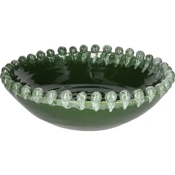 Obal na květináč RITUALI DOMESTICI REGINALDO 42 cm - mrazuvzdorná podmiska pod květináč z plastu, zelená