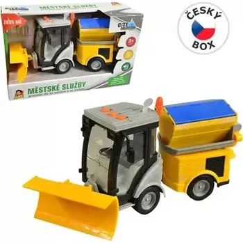 autíčko MaDe 12411 - Odklízecí vůz na setrvačník, se světlem a zvukem, 25 cm (12411)