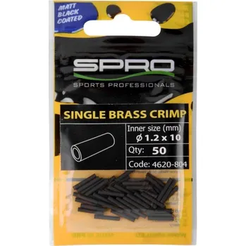 SPRO Matte Black Single Brass Crimp 50ks - Průměr 0,8 mm