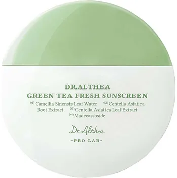 Pleťový krém Dr. Althea – Green Tea Fresh Sunscreen – Zklidňující opalovací krém se zeleným čajem SPF50+ PA++++ – 45 ml
