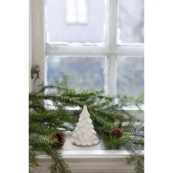 Vánoční dekorace Storefactory Scandinavia Norrskog 8 cm dekorace stromeček bílá