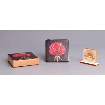 Kosmetické zrcátko kapesní zrcátko - růže